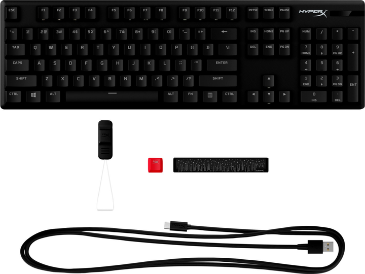 Klawiatura przewodowa HyperX Alloy Origins PBT HX Red USB Black (47106050) - obraz 6