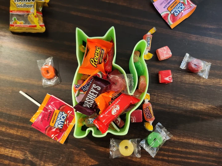 Декоративна тарілка-цукерниця на Хелловін Кіт. Aivory - изображение 3