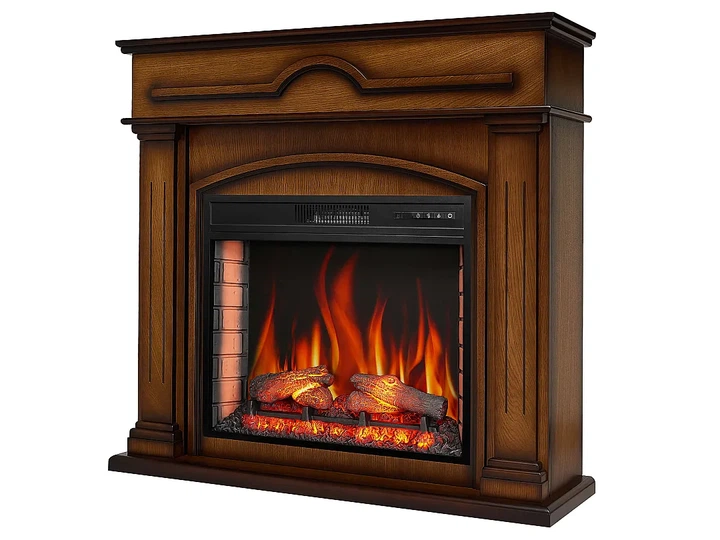Каминокомплект ArtiFlame Inverno AF28S дуб антик 3D эффект живого огня и тления поленьев со звуком и обогревом - изображение 3