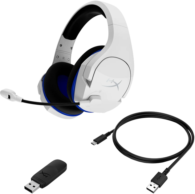 Навушники HyperX Cloud Stinger Core Wireless PS4/PS5 White-Blue (4P5J1AA) - зображення 8