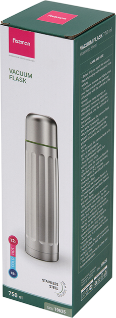 Термос Fissman Vacuum Flask 750 мл Металлик (19625_F) - Фото 7 Термос Fissman Vacuum Flask 750 мл Металлик (19625_F) - изображение 7