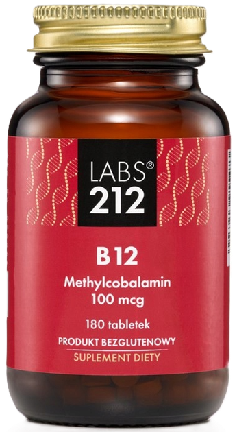 Вітамін B12 Labs212 Methylcobalamin 100 мкг 180 пігулок (5903943955473) - зображення 1