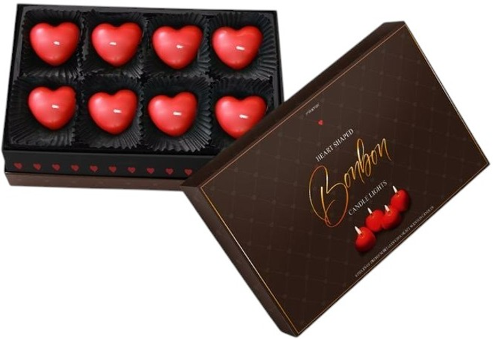 Набір ароматичних свічок Mikamax Heart-Shaped Bonbon Candle Light (8719481358907) - зображення 1