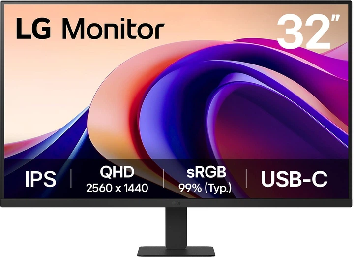 LG 31.5” QHD IPS Monitor with USB-C (32U631A-B)