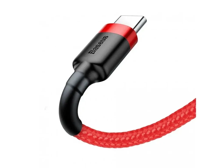 Кабель для быстрой зарядки Baseus Cafule Cable USB to Type-C 2A 3м (CATKLF-U09) Red - изображение 3