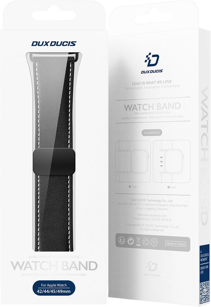 Pasek Dux Ducis Ya do Apple Watch 42/44/45/49 mm Black (6934913022566) - obraz 5