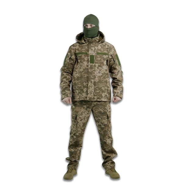 Армейский демисезонный костюм Kiborg Пиксель из материала Softshell 52р - изображение 2