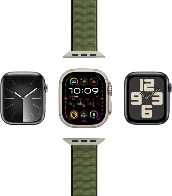 Pasek Puro Extreme Nylon Strap do Apple Watch 42/44/45/49 mm Dark Green (8018417442827) - obraz 3