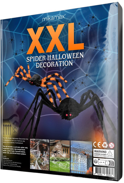 Декорація на Геловін Mikamax XXL Spider (8719481358969) - зображення 2