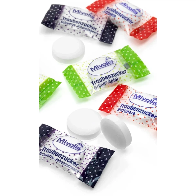 Декстрозные конфеты Mivolis Traubenzucker-Mix без сахара, 37 шт, 100 г, от DM (Германия) - Фото 3 Декстрозные конфеты Mivolis Traubenzucker-Mix без сахара, 37 шт, 100 г, от DM (Германия) - изображение 3