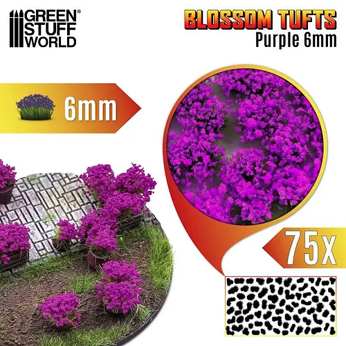 Штучна трава для моделювання GREEN STUFF WORLD Blossom Tufts - PURPLE - изображение 2