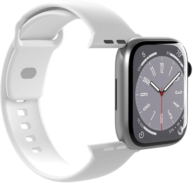 Pasek Puro Icon Silicone Strap do Apple Watch 38/40/41 mm 2 szt. White (8018417441271) - obraz 3