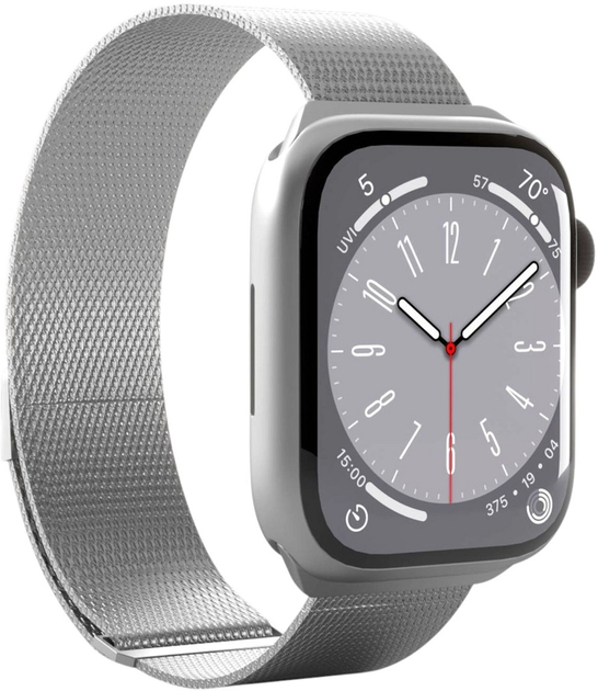 Pasek Puro Milanese Stainless Steel do Apple Watch 42/44/45/49 mm Silver (8018417441387) - obraz 1