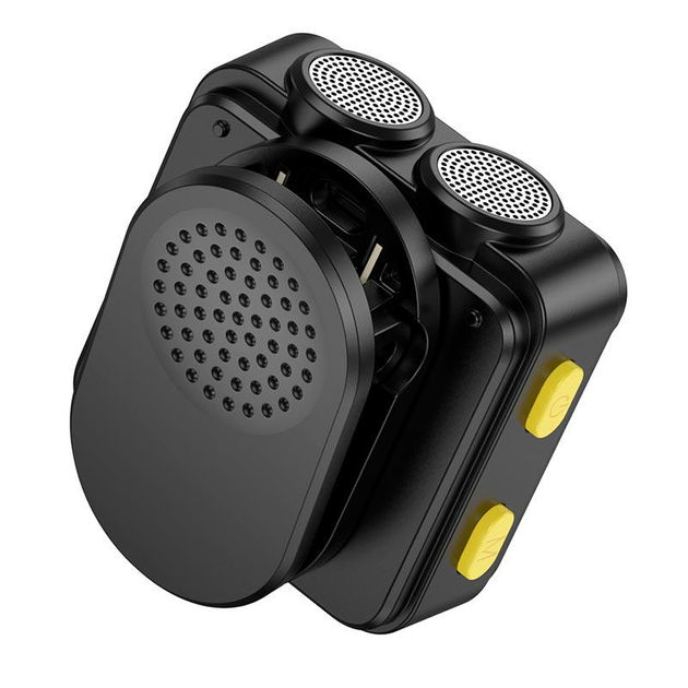 Беспроводная микрофонная система HOCO L17 Dual-mic magnetic lavalier Wireless Digital Microphone iP/Type-C Black (6942007645997) - изображение 2