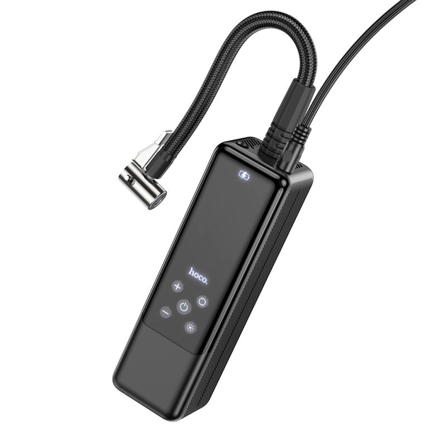 Автомобильный насос HOCO ZP5 May smart air pump Black (6931474795526) - изображение 3