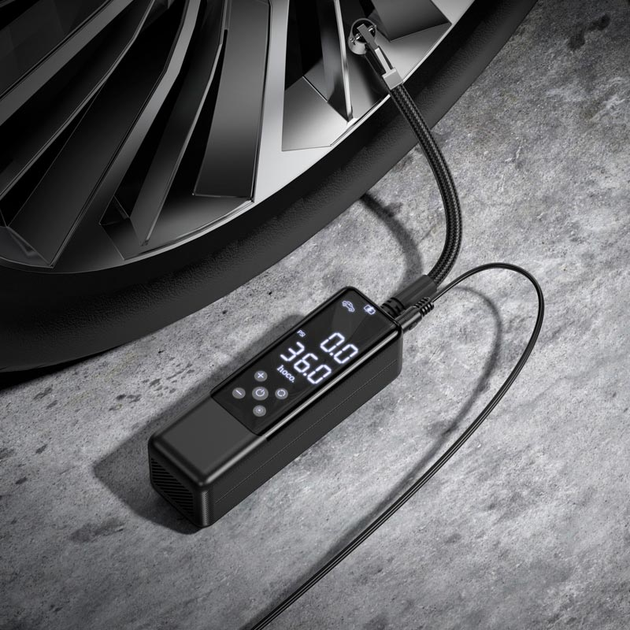 Автомобильный насос HOCO ZP5 May smart air pump Black (6931474795526) - изображение 8