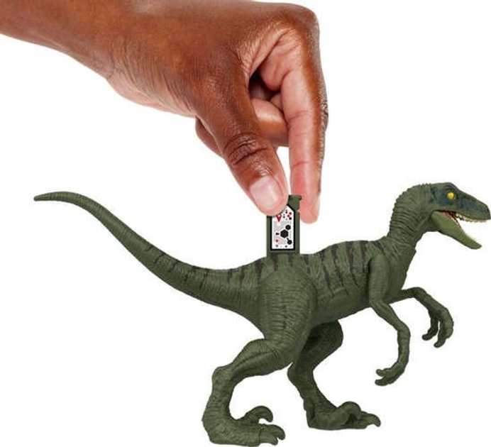 Фігурка динозавра Mattel Jurassic World Погоня за Велоцираптором HTP62 (0194735196050) - зображення 6