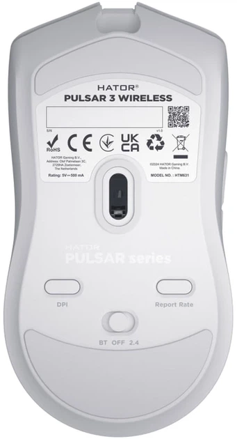 Миша HATOR Pulsar 3 Wireless White (HTM631) - изображение 2