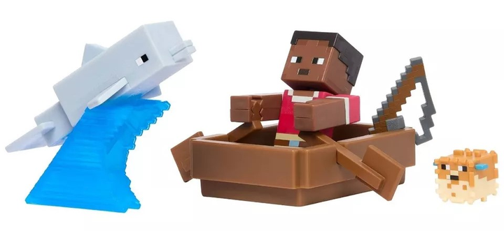 Фігурки Mattel Minecraft Sailor Zuri & Blowfish JCN50 (0194735273584) (955555910702610) - Уцінка - зображення 5