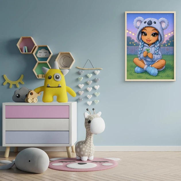 Постер в стиле куклы Bratz девочка в худи коалы А3 30х42 см (DYT030_А3) - изображение 3