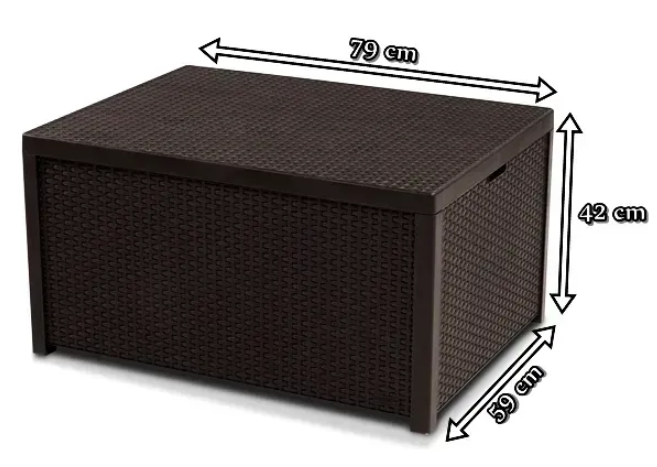 Стіл-ящик для зберігання Keter Arica Storage Table коричневий 221043 (220001) - зображення 4