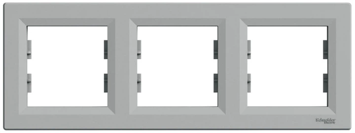 Тримісна рамка Schneider Electric Asfora горизонтальна алюміній EPH5800361 - Фото 1 Тримісна рамка Schneider Electric Asfora горизонтальна алюміній EPH5800361 - изображение 1