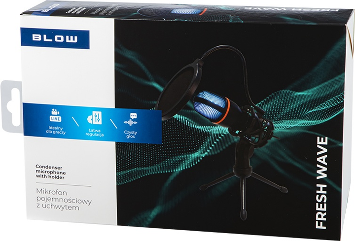 Мікрофон Blow з тріподом LED (33-053#) - зображення 3