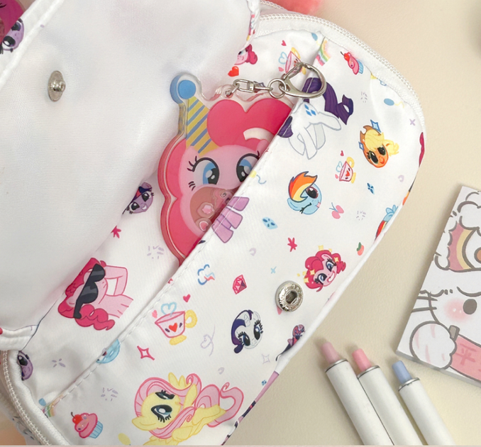 Пенал школьный My little pony Единорог косметичка на 3 оттделения 21х11х4 см, белый (SVS) - изображение 2