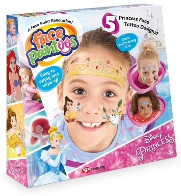 Набір для створення татуювань Disney Princess Татуювання на обличчі Disney Princesss FAC-40161 (5713396416113) - зображення 1