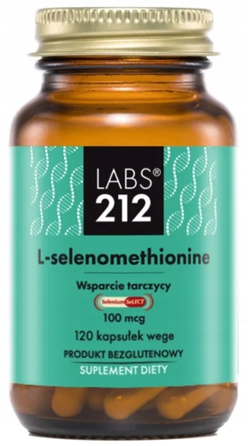 Харчова добавка Labs212 L-Selenomethionine Selenium SeLECT 120 капсул (5903943955848) - зображення 1
