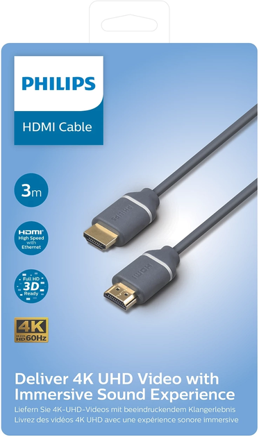 Kabel Philips ​​​​HDMI 3 m Black (SWV5630G/00) - obraz 2