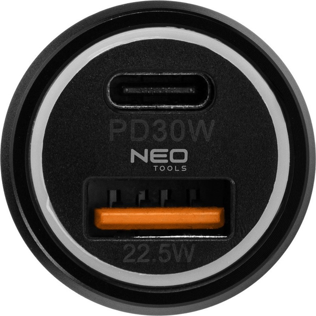 Автомобільний зарядний пристрій NEO Tools GD036 USB-A + USB-C Чорний (5907558475029) - зображення 2