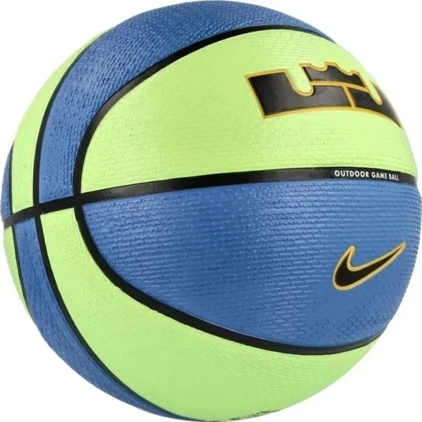 Баскетбольный мяч Nike PLAYGROUND 2.0 8P L JAMES DEFLATED сине-лаймовый N.100.4372.395.07 Размер EU: 7 - изображение 2