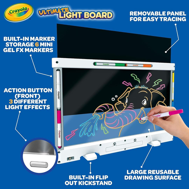 Набор для творчества Крайола Светящаяся Доска для рисования Crayola Light Board 74-7245 - изображение 5