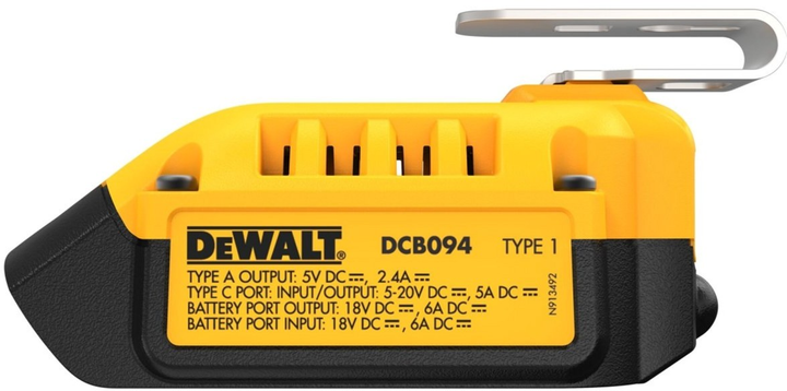Zestaw do ładowania DeWalt DCB094K z adapterem USB 5A - obraz 2