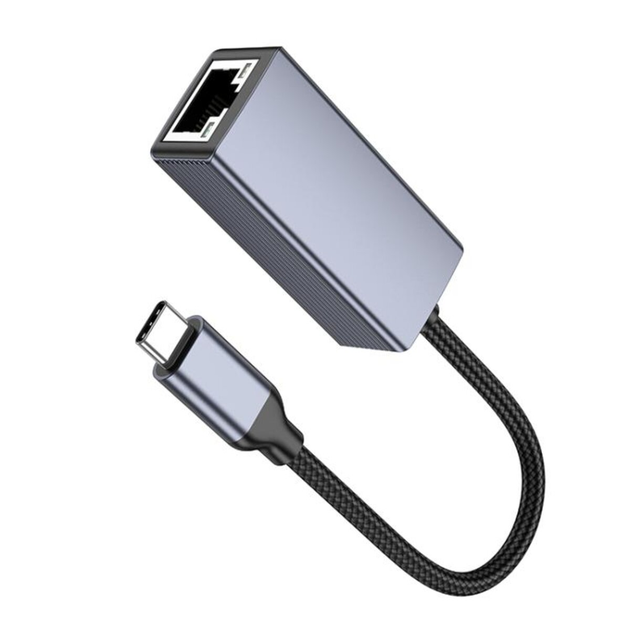 Сетевой адаптер HOCO UA37 Type-C ethernet adapter (1000 Mbps) Metal Gray (6942007647281) - изображение 2