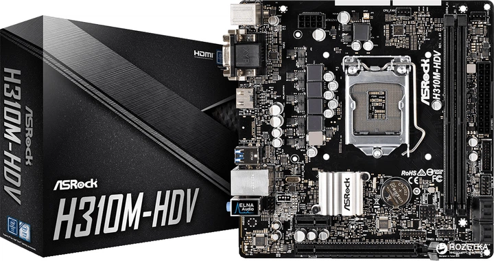 Материнская плата ASRock H310M-HDV (s1151, Intel H310, PCI-Ex16
