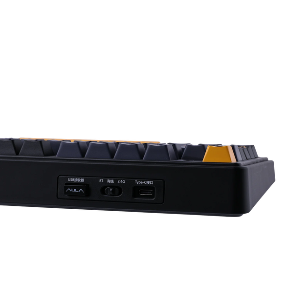 Беспроводная механическая Клавиатура AULA F75 Black-Yellow - изображение 5