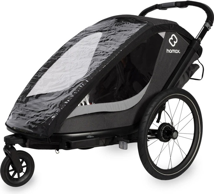 Велосипедний причіп Hamax Cocoon One Чорний (7029774002365) - зображення 2