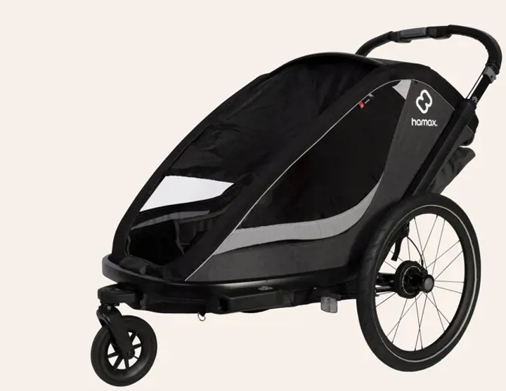 Велосипедний причіп Hamax Cocoon One Чорний (7029774002365) - зображення 11