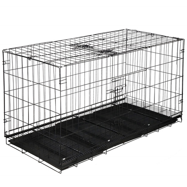 Kojec dla zwierząt SPRINGOS 130x60x70 cm czarny (5907719477107) - obraz 1