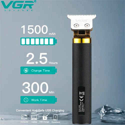 Триммер для стрижки волос на аккумуляторе VGR V-082, 3 насадки, АКБ 1500 mAh - Фото 2 Триммер для стрижки волос на аккумуляторе VGR V-082, 3 насадки, АКБ 1500 mAh - изображение 2