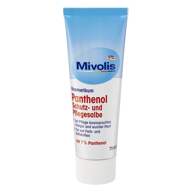 Мазь Пантенол Mivolis Panthenol, без красителей, 75 мл, 7%, от DM
