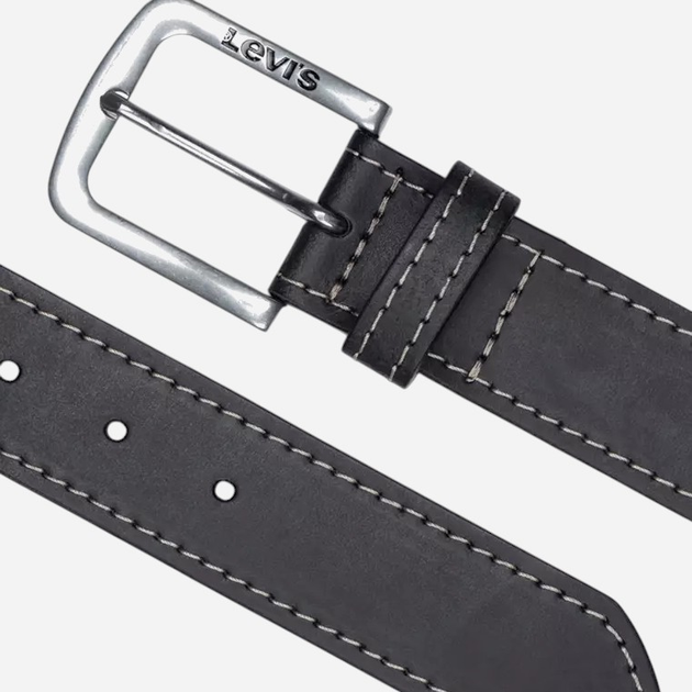 Ремінь з натуральної шкіри Levi`s 000I6-0000 85 см Чорний (7626725769980) - зображення 2