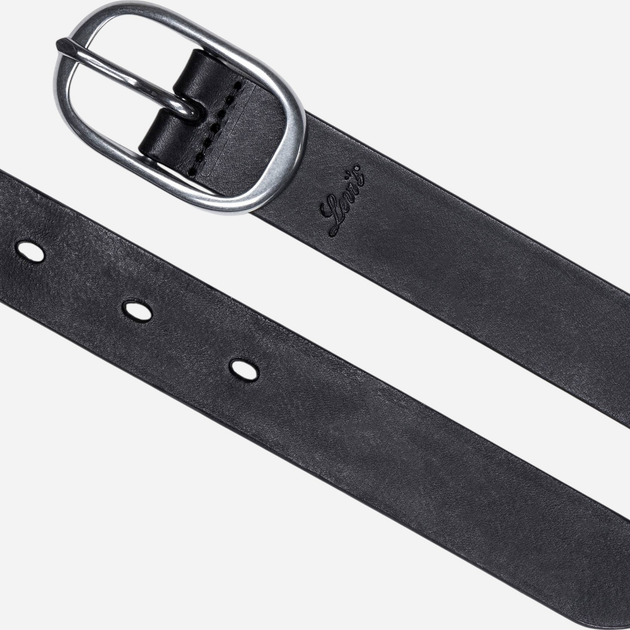 Ремінь з натуральної шкіри Levi`s 002G7-0001 90 см Чорний (7626725871072) - зображення 2