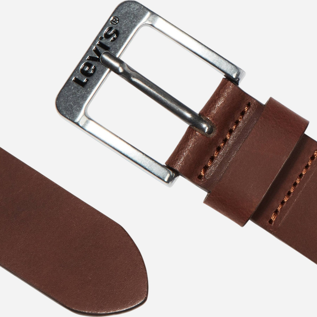 Ремінь з натуральної шкіри Levi`s 38016-0123 85 см Темно-коричневий (7613369294008) - зображення 2