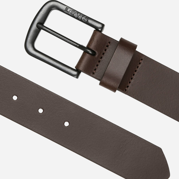Ремінь з натуральної шкіри Levi`s 38019-0152 90 см Темно-коричневий (7613417340725) - зображення 2