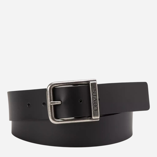 Ремінь з натуральної шкіри Levi`s 77134-0843 100 см Чорний (7613267691084) - зображення 1