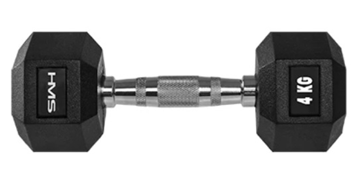 Гантель HMS HEX PRO 4 кг Black (5907695518047) - зображення 1