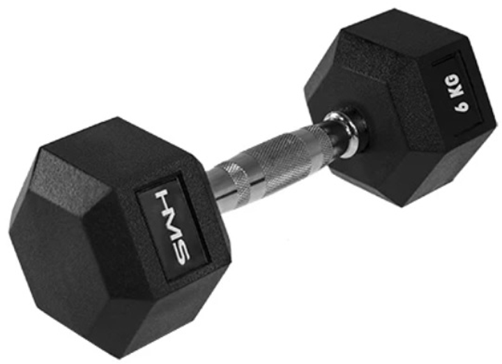 Гантель HMS HEX PRO 6 кг Black (5907695518054) - зображення 2
